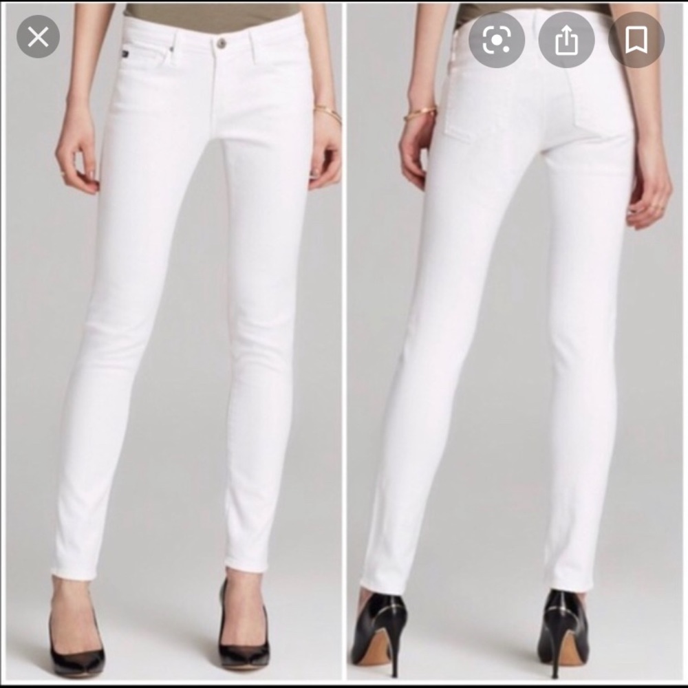 AG Stilt white skinny jeans